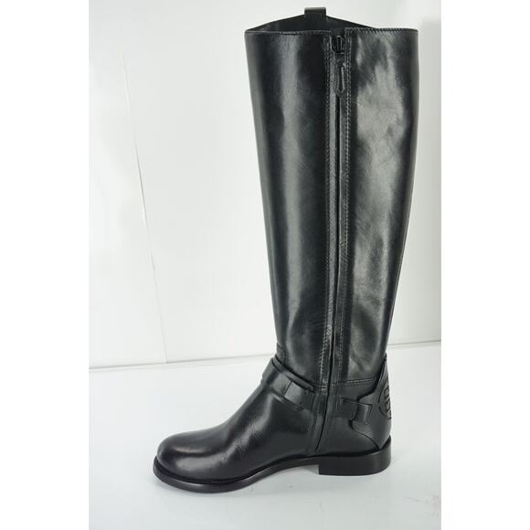 Tory Burch Derby Riding Boot Size 4.5 Ankle Strap Cut Out Logo - Picture 4 of 11